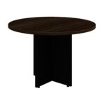 Mesa de Reunião Redonda -1,10×1,10×0,73m – MARSALA / PRETO – 51011 KAIRÓS OFFICE Linha 30 mm 6