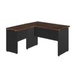Mesa em L (Mesa 1,35m + Mesa Auxiliar) – C/ Gavetas MARSALA/PRETO – 25423 Kairós Office Linha 30 mm 10