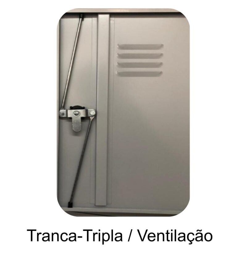 Armário Roupeiro de Aço com 04 PORTAS GRANDES – 1,93×0,69×0,40m – CZ/CZ – PANDIN – 10002 Kairós Office Roupeiro de Aço 6