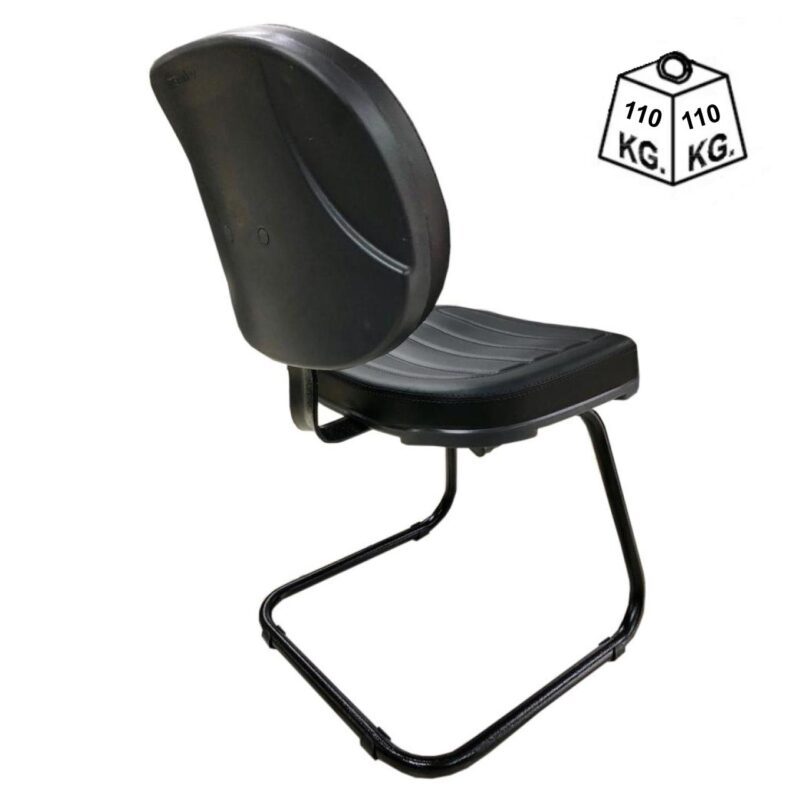 Cadeira Executiva Costurada Base em “S” PRETA – Cor Preta 31014 KAIRÓS OFFICE Cadeiras Fixas 3