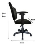 Cadeira B-ONE Giratória com Braços Reguláveis – Cor Preta 31009 KAIRÓS OFFICE Executiva 8