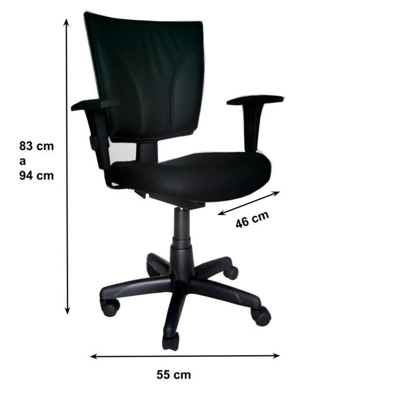 Cadeira B-ONE Back System com Braços Reguláveis – Cor Preta 31010 KAIRÓS OFFICE Executiva 4