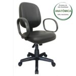 Cadeira Diretor LISA Giratória – Braço Corsa – Corino Preto 30201 Kairós Office Diretor 8