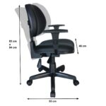 Cadeira Executiva Back System Lisa c/ Braços reguláveis – Cor Preta 31006 KAIRÓS OFFICE Executiva 8