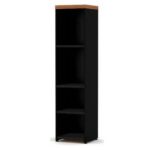 Armário TORRE Aberta NOGAL SEVILHA / PRETO – 21432 KAIRÓS OFFICE Linha 40 mm 7