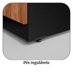 Armário Baixo Credenza – 1,20×0,74X0,45m NOGAL SEVILHA/PRETO – 21412 KAIRÓS OFFICE Linha 40 mm 9