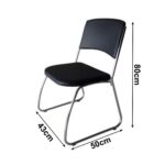 Cadeira Interlocutor Level Cromada – Cor Preto – (EMPILHÁVEL) 32995 KAIRÓS OFFICE Cadeiras Fixas 9