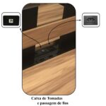 Mesa Componível INICIAL – S/ Gavetas – 1,20×1,20m NOGAL SEVILHA/PRETO – 21480 Kairós Office Linha 40 mm 5