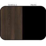 Armário Baixo com 02 Portas – 0,80×0,72×0,45 m MARSALA / PRETO – 51008 Kairós Office Linha 30 mm 11