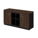 Armário Baixo GOLD Credenza – 1,60×0,72×0,45m MARSALA/PRETO – 23501 KAIRÓS OFFICE Linha 30 mm 8