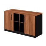 Armário Baixo GOLD Credenza ESPECIAL – 1,60×0,72×0,45m NOGALSEVILHA / PRETO – 23502 KAIRÓS OFFICE Linha 40 mm 7