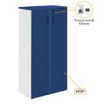 Armário Alto Fechado com 02 Portas – 1,59X0,80X0,42m – PMD – AZUL/CZ – 44102 Kairós Office JOB Azul 15 mm 7