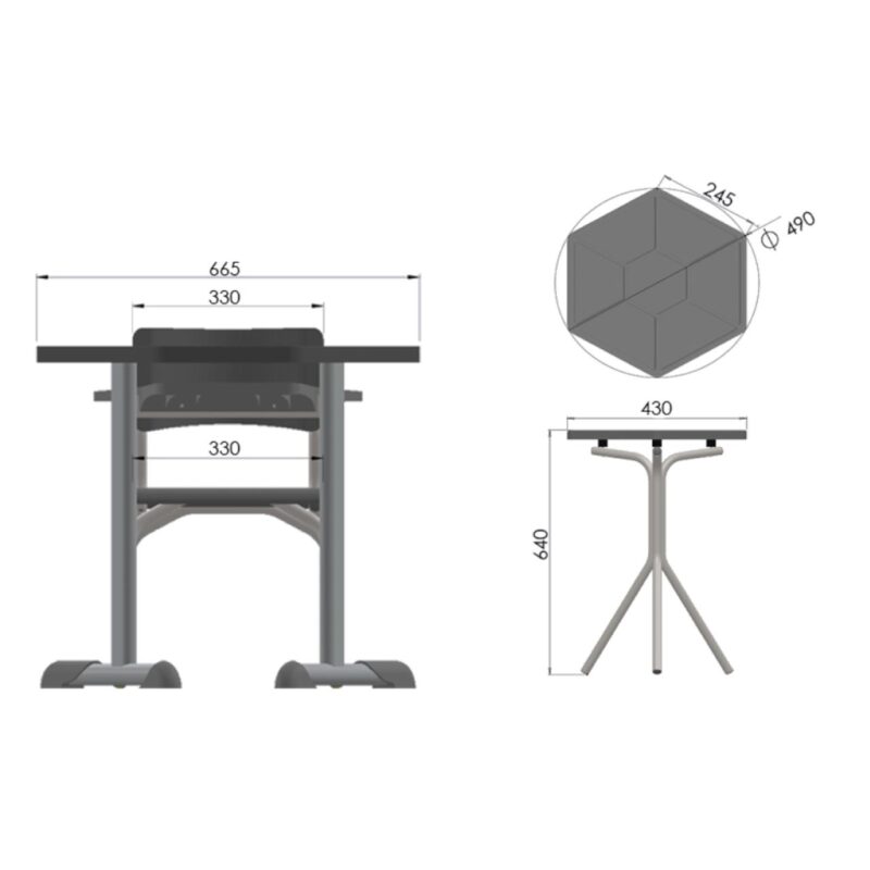 Conjunto HEXAGONAL Mesas e Cadeiras – 06 A 09 anos – INFANTO JUVENIL 42000 KAIRÓS OFFICE Conjunto Escolar 7