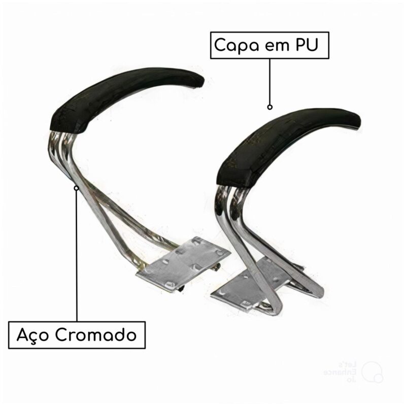 Braço Fixo CROMADO com “PU” OMEGA – PMD KAIRÓS OFFICE Acessórios para Cadeiras 3