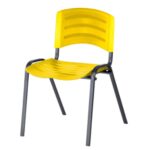 Cadeira Fixa Plástica 04 pés Cor Amarelo (Polipropileno) 31209 KAIRÓS OFFICE Plástica 5