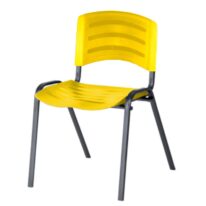 Cadeira Fixa Plástica 04 pés Cor Amarelo (Polipropileno) 31209 Kairós Office