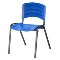 Cadeira Fixa Plástica 04 pés Cor Azul (Polipropileno) 31207 Kairós Office