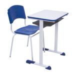 Kit Escolar Individual AZUL – (Mesa e Cadeira) – ADULTO – MADEIRA – COR AZUL – 40095 KAIRÓS OFFICE Adulto 6