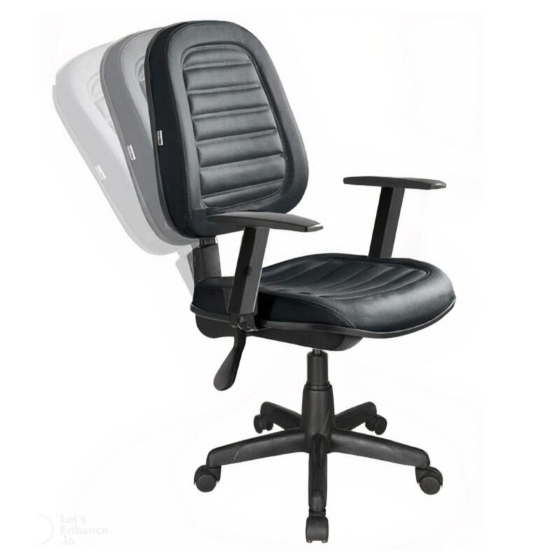 Cadeira Diretorzinha Back System Costurado C/ Braços Reguláveis – Cor Preto 32996 Kairós Office Diretorzinha 2