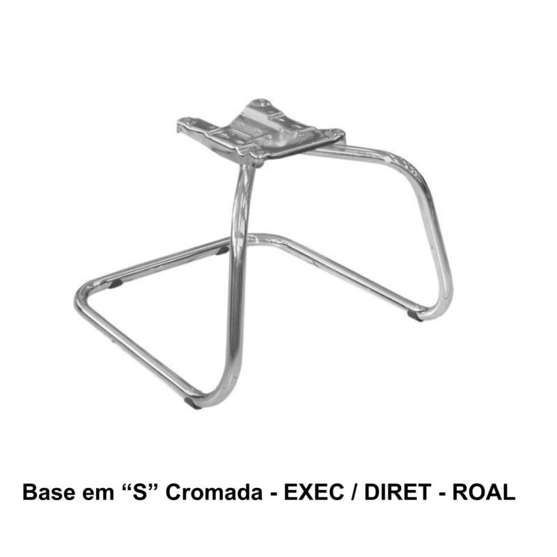 Base em “S” CROMADA – ROAL – 42108 KAIRÓS OFFICE Bases Fixas 2