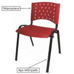 Cadeira Plástica 04 Pés – VERMELHO (Polipropileno) – 31202 KAIRÓS OFFICE Plástica 9