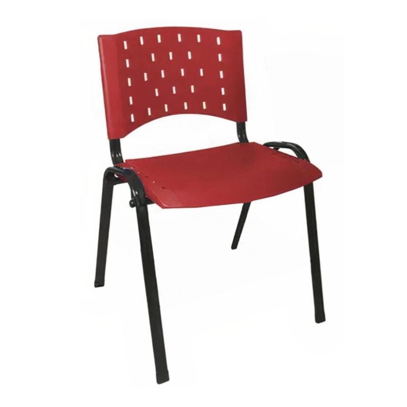 Cadeira Plástica 04 Pés – VERMELHO (Polipropileno) – 31202 KAIRÓS OFFICE Plástica 4