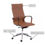 Cadeira Charles Eames Esteirinha – CARAMELO – 32885 KAIRÓS OFFICE Presidente 7