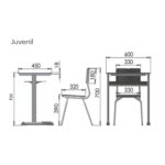 Kit Escolar Individual AMARELO – (Mesa e Cadeira) – JUVENIL – MDF – COR AMARELO – 40094 KAIRÓS OFFICE Conjunto Escolar 9