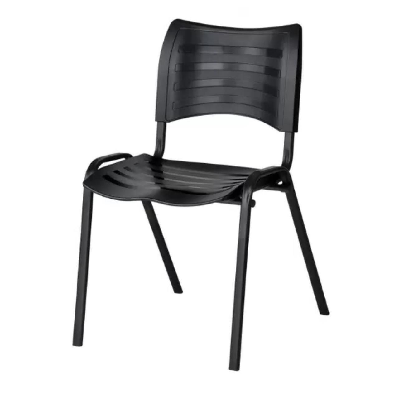 Cadeira Fixa 04 Pés Plástica (Polipropileno) – Cor Preto – MRPLAST – PMD – 31230 KAIRÓS OFFICE Plástica