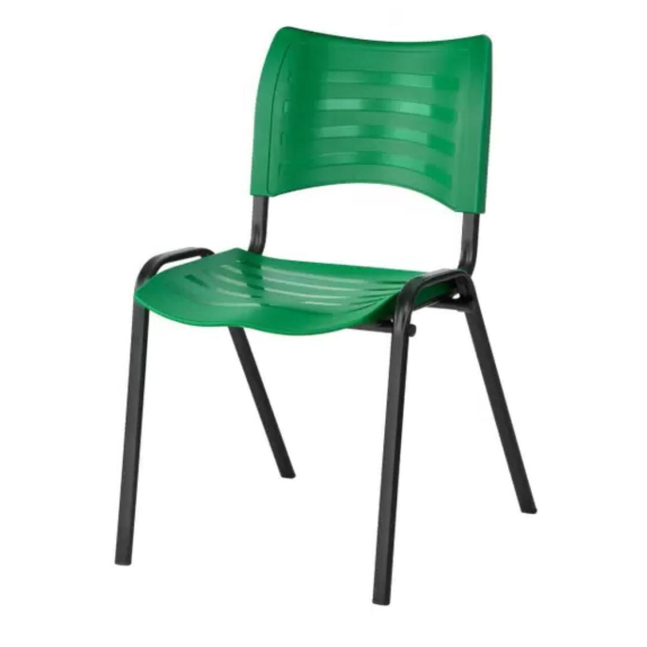 Cadeira Fixa 04 Pés Plástica (Polipropileno) – Cor Verde – MRPLAST – PMD – 31231 KAIRÓS OFFICE Plástica