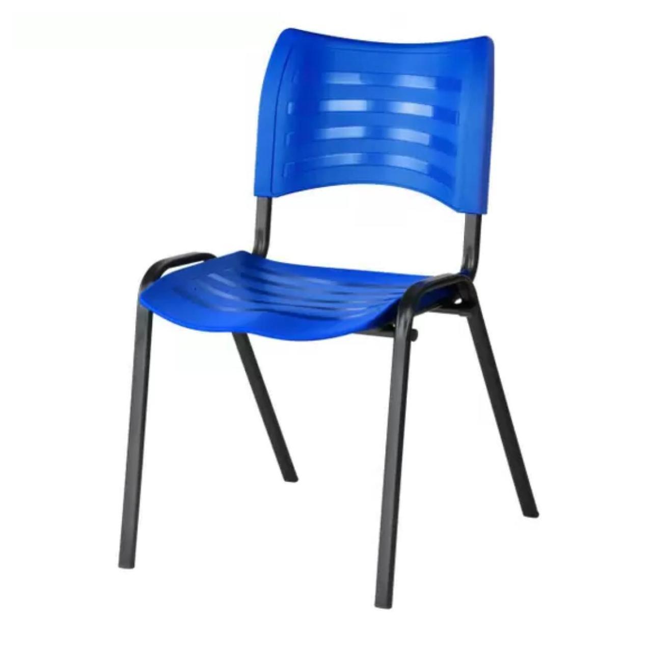 Cadeira Fixa 04 Pés Plástica (Polipropileno) – Cor Azul – MRPLAST – PMD – 31232 KAIRÓS OFFICE Plástica