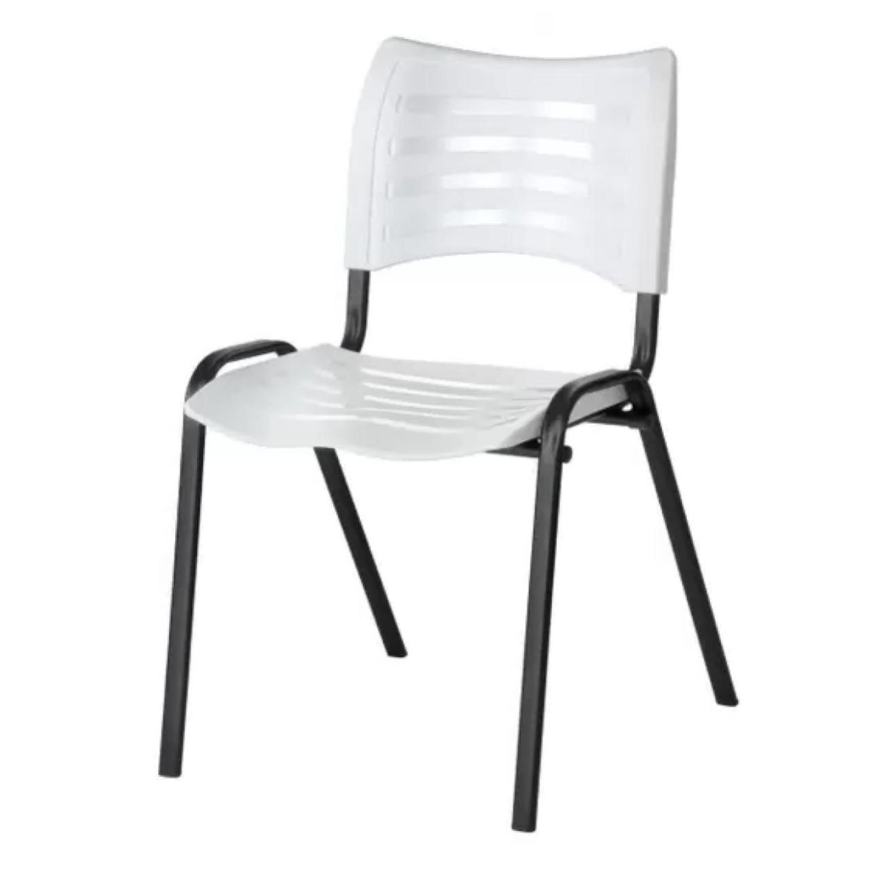 Cadeira Fixa 04 Pés Plástica (Polipropileno) – Cor Branco – MRPLAST – PMD – 31236 KAIRÓS OFFICE Plástica