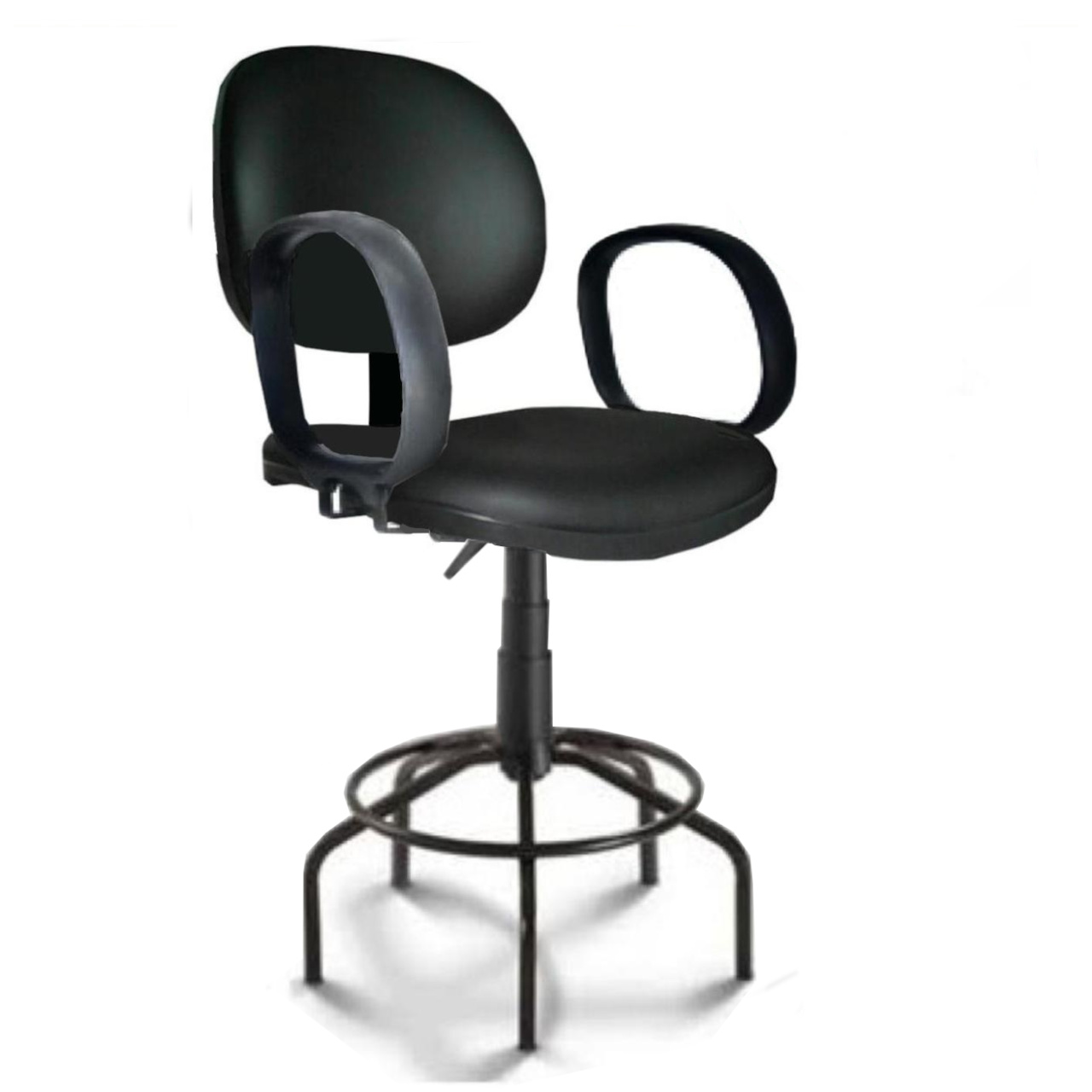 Cadeira Caixa EXECUTIVA LISA com Braço Corsa – (Aranha MARTIFLEX) – Cor Preta – 35032 KAIRÓS OFFICE Cadeira Caixa