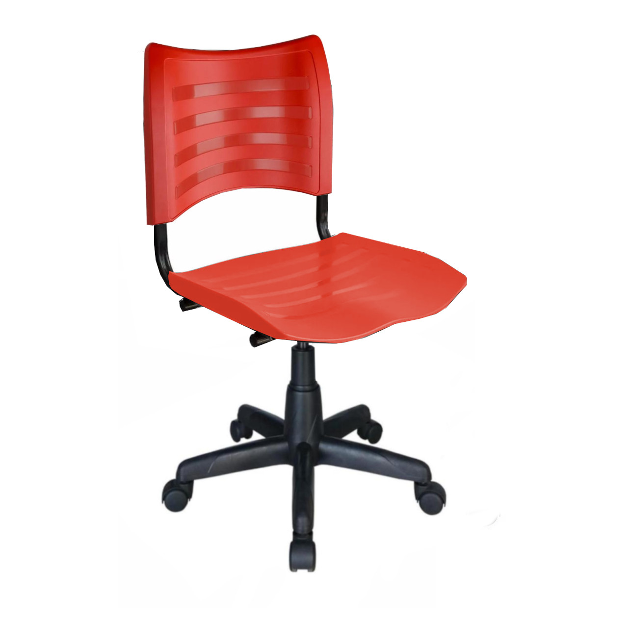 Cadeira de Escritório Giratória PLÁSTICA – MRPLAST – COR VERMELHO – 31313 Kairós Office Plástica