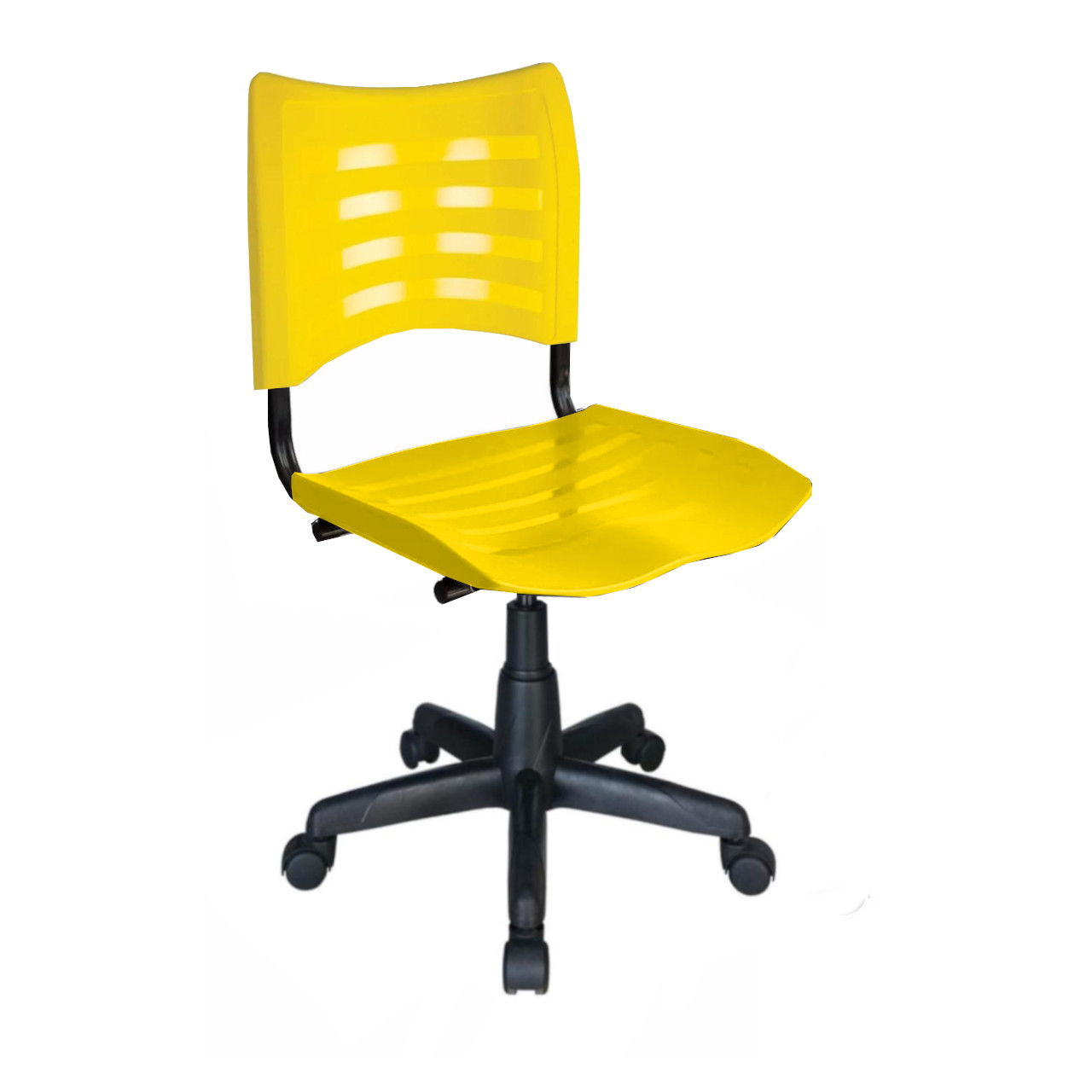 Cadeira de Escritório Giratória PLÁSTICA – MRPLAST – COR AMARELO – 31314 KAIRÓS OFFICE Plástica 2