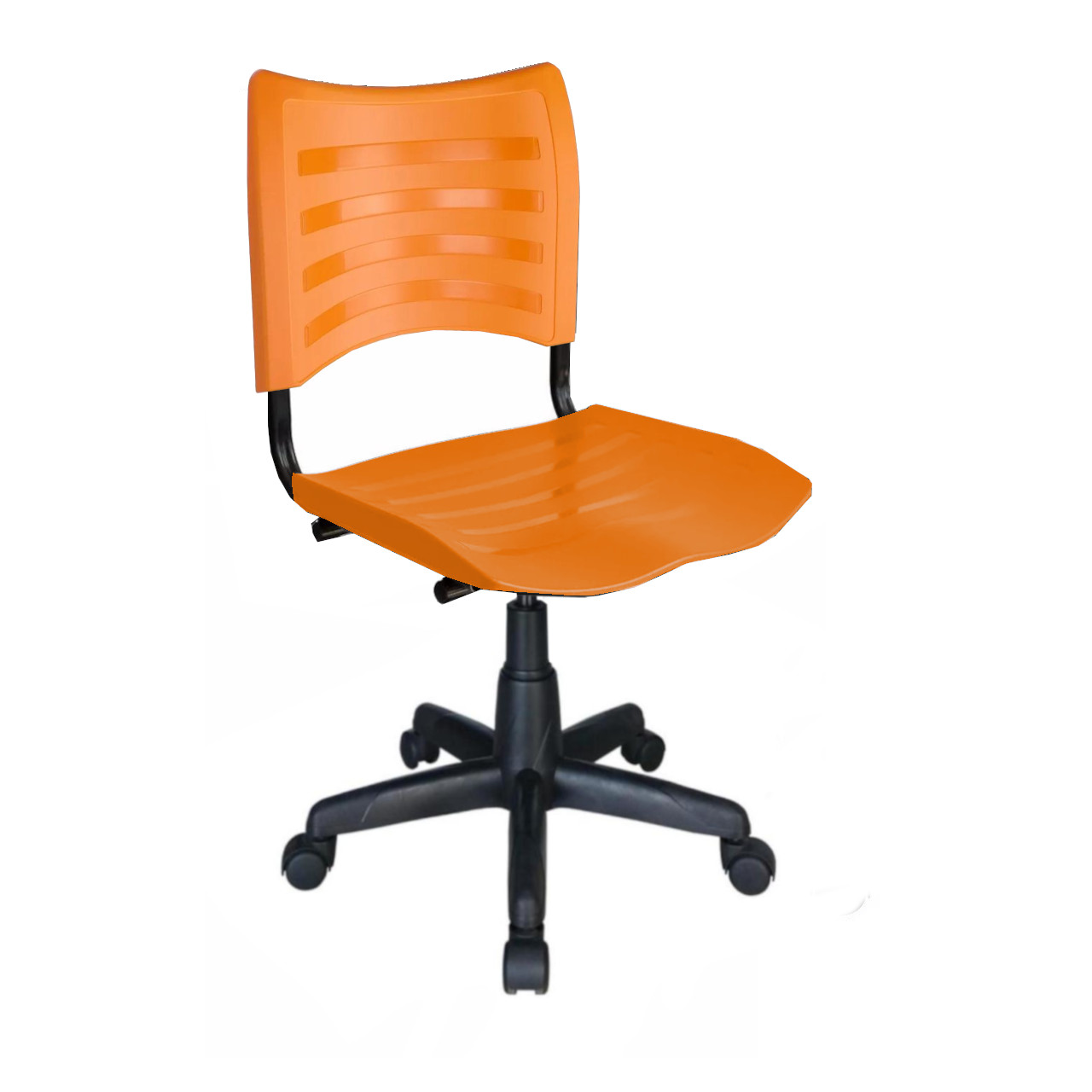 Cadeira de Escritório Giratória PLÁSTICA – MRPLAST – COR LARANJA – 31316 KAIRÓS OFFICE Plástica