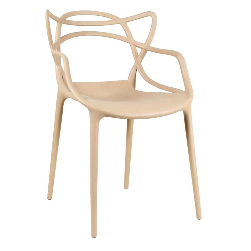 Cadeira Interlocutor ALLEGRA para Escritório ou Jantar – Polipropileno – Cor AREIA – 48009 Kairós Office Cadeira Fixa Plástica 2