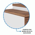 Mesa PEDESTAL RETA (03 Gav.) – 1,92X0,70m – WORKSTART – NOGAL SEVILHA/BRANCO- 34405 Kairós Office Linha 40 mm Nogal – Branco 15