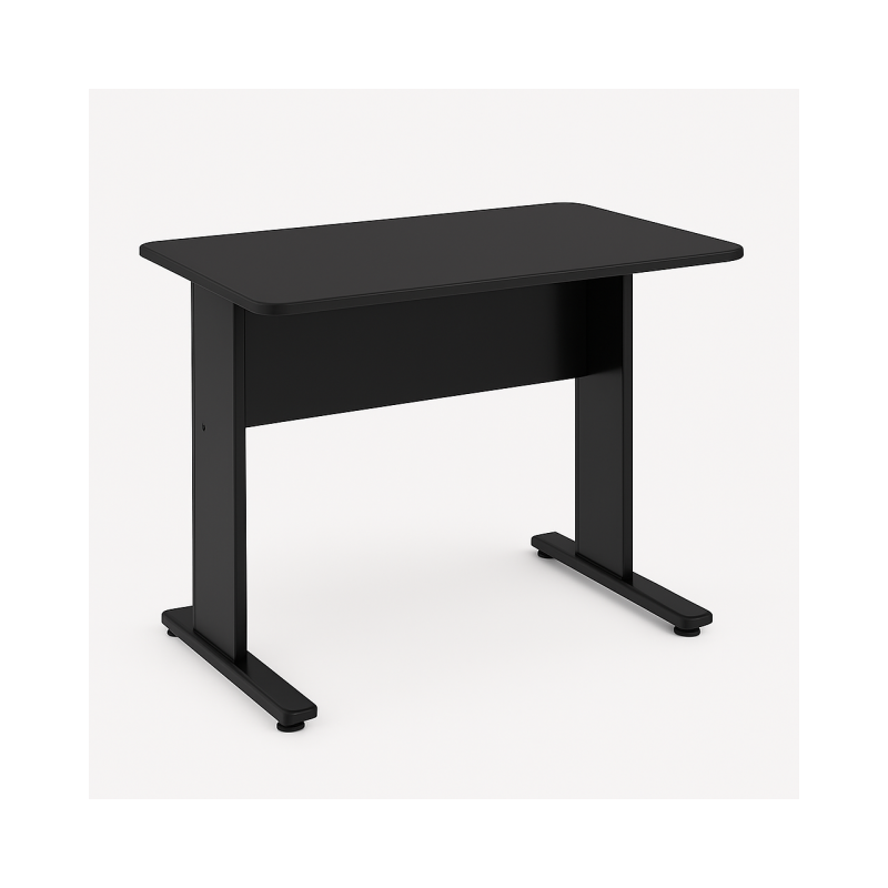 Mesa Escritório 0,80×0,60m – JOB – PRETO/PRETO – 43088 Kairós Office JOB Preto 15 mm 2