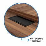 Mesa Escritório PRESIDENTE c/ Armário Pedestal – 1,82×1,80m – NOGAL SEVILHA/BRANCO – 34602 Kairós Office Linha 40 mm Nogal – Branco 22