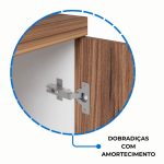 Armário Alto Credenza com Nicho – 1,61×1,20×0,45m – NOGAL SEVILHA/BRANCO- 34415 Kairós Office Linha 40 mm Nogal – Branco 19