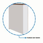 Armário Alto Credenza com Nicho – 1,61×1,20×0,45m – NOGAL SEVILHA/BRANCO- 34415 Kairós Office Linha 40 mm Nogal – Branco 18