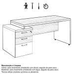 Mesa PEDESTAL RETA (03 Gav.) – 1,92X0,70m – WORKSTART – NOGAL SEVILHA/BRANCO- 34405 Kairós Office Linha 40 mm Nogal – Branco 20