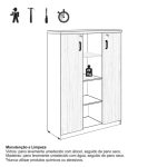 Armário Alto Credenza com Nicho – 1,61×1,20×0,45m – NOGAL SEVILHA/BRANCO- 34415 Kairós Office Linha 40 mm Nogal – Branco 17