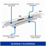 Estação de Trabalho Dupla 1,20×1,35m 02 Lugares c/ Gavetas c/ ponto de tomada PÉ PAINEL – Nogal Sevilha/Branco – 34427 Kairós Office Linha 40 mm Nogal – Branco 11