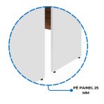 Estação de Trabalho Dupla 1,20×1,35m 02 Lugares c/ Gavetas c/ ponto de tomada PÉ PAINEL – Nogal Sevilha/Branco – 34427 Kairós Office Linha 40 mm Nogal – Branco 14