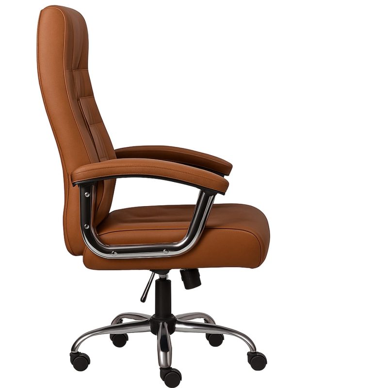 Poltrona Presidente LUXO c/ mola Ensacada – COR CARAMELO – 30059 Kairós Office Presidente 3