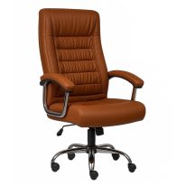 Poltrona Presidente LUXO c/ mola Ensacada – COR CARAMELO - 30059