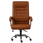 Poltrona Presidente LUXO c/ mola Ensacada – COR CARAMELO – 30059 Kairós Office Presidente 12