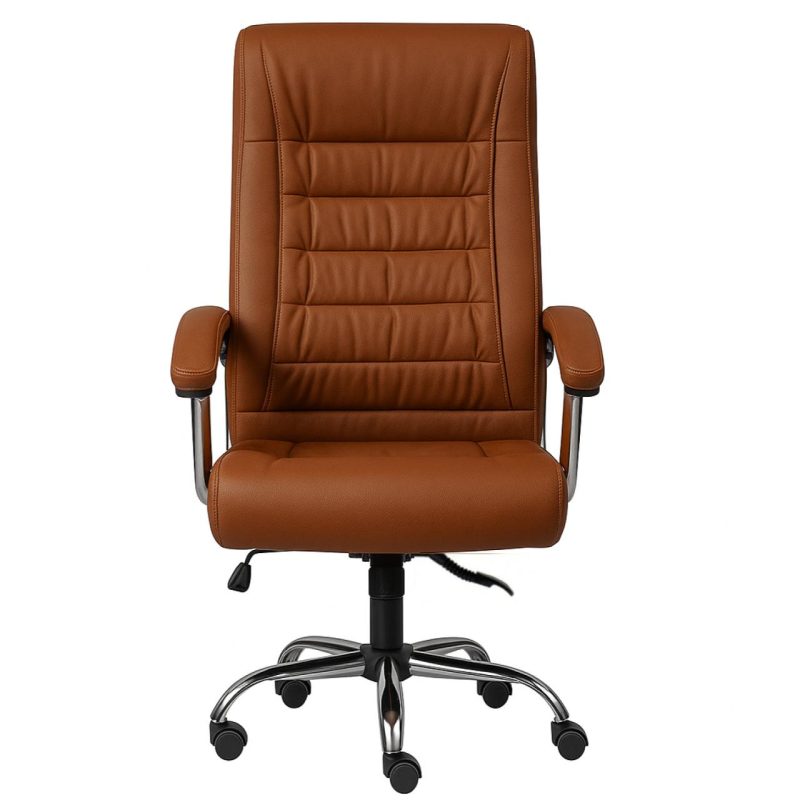 Poltrona Presidente LUXO c/ mola Ensacada – COR CARAMELO – 30059 Kairós Office Presidente 4